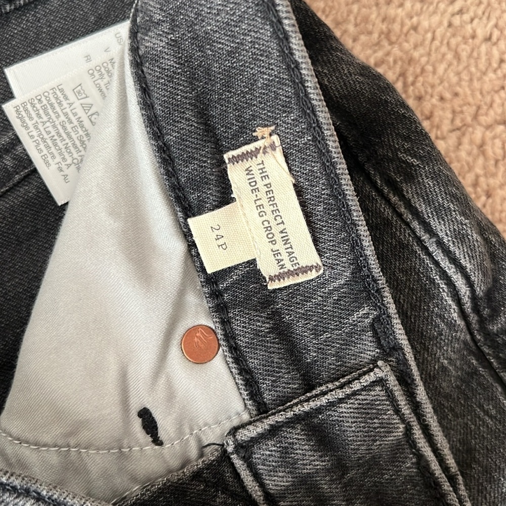 Madewell The Petite Perfect Vintage Wide-Leg Crop Jean Benley Wash - Picture 9 of 12
